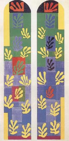 Henri Matisse Pale Blue Stained Glass Window (Apse Window of the Chapel of the Rosary Vence) (mk35)